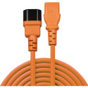 "LINDY IEC-Netzverlängerung C14 - C13 orange 1m"