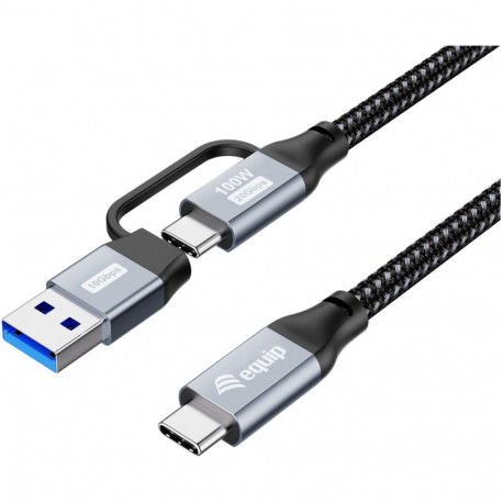 "Equip Kabel USB-C 3.2 -> C/A St/St 1.00m 20Gbps schwarz"