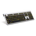 "Logickeyboard XL-Print Alu Yellow on Black FR (PC/Slim)"