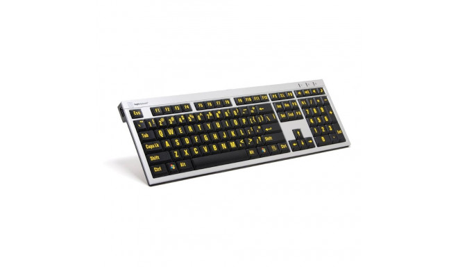 "Logickeyboard XL-Print Alu Yellow on Black FR (PC/Slim)"