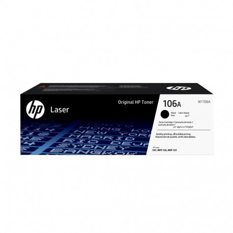 HP 106A Black Toner Cartridge, 1000 pages, for HP Laser 107, 135,137