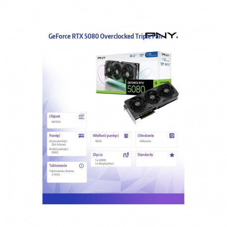 Graphics card GeForce RTX5080 OC 3F 16GB 256-bit 960GB/s