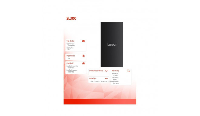 SSD SL300 1TB USB 3.2 Gen2 1050/1000MB/s