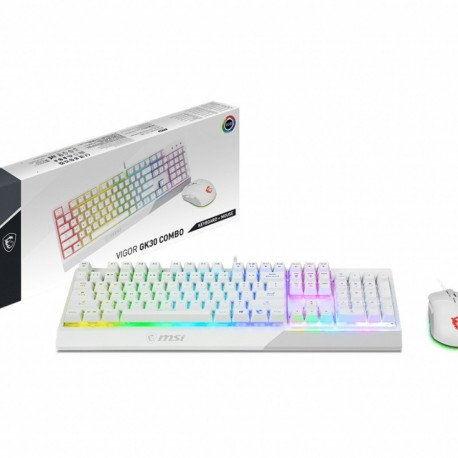 MSI Vigor GK30 White Gaming Combo (Keyboard + Mouse)
*   Keyboard (Vigor GK