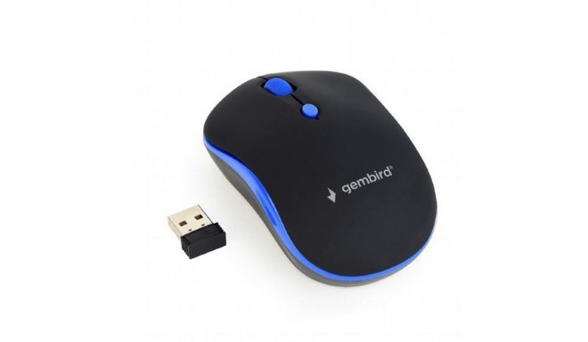 Gembird juhtmevaba hiir Wireless, must/sinine