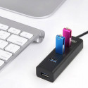 HUB 4x USB 3.0; BC1.2; BLACK; Y-3089