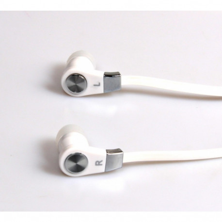 MAGICSOUND DS-2 - STEREO EARPHONES WITH MICROPHONE, WHITE