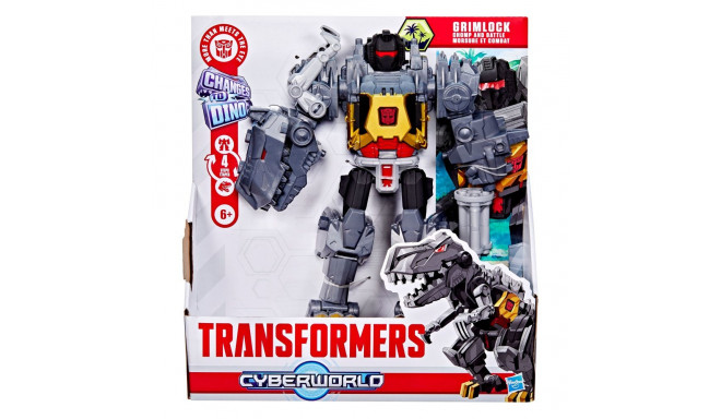TRANSFORMERS Cyberworld figuur Chomp & Battle Grimlock, 25 cm