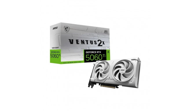 MSI GeForce RTX 5060 Ti Ventus 2X OC valge Plus 16GB GDDR7 DLSS4 graafikakaart