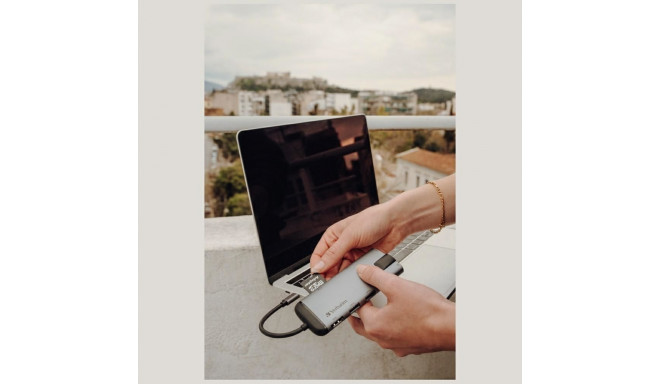 Verbatim USB-C hub adapter - USB-C/3xUSB-A 3.0/HDMI/Ethernet/SD/microSD alumiinium 49142