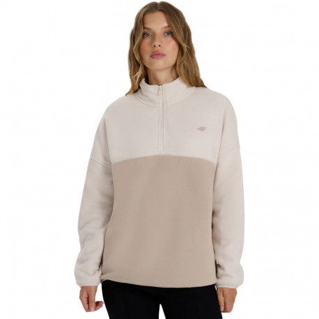 Bluza polarowa damska 4F F421 kremowa 4FWAW25TFLEF42112S XL