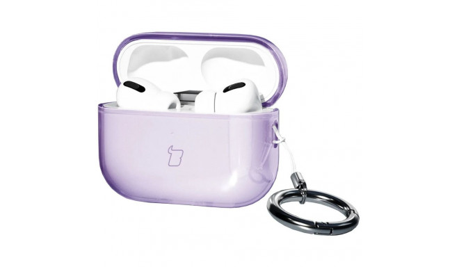 AirPods Pro 3 laadimiskarbiümbris Bizon , lilla/läbipaistev