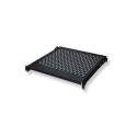 Fixed shelf 19", 1U, 450mm, 4-point mounting RAL 9005 black