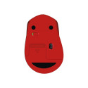 LOGITECH M330 SILENT PLUS Mouse 3 buttons wireless 2.4 GHz USB wireless receiver red
