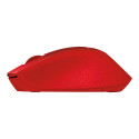 LOGITECH M330 SILENT PLUS Mouse 3 buttons wireless 2.4 GHz USB wireless receiver red