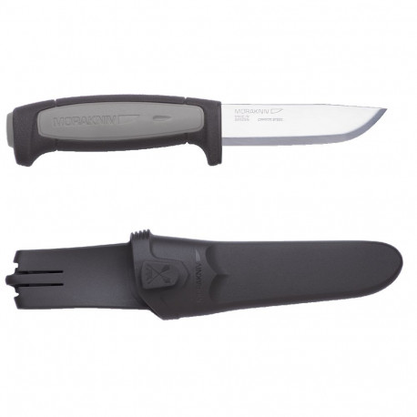 Morakniv Pro Robust fixed blade knife – 3.2 mm carbon steel blade, 3.5" clip point, rubber handle, m