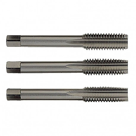 Set of hand taps M5, HSS DIN352, Bright, uncoated. T Line - 3pcs