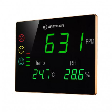 BRESSER CO2 measuring device Smile XXL with traffic lights and extra-large LED display