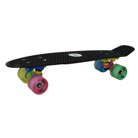 No Rules Skateboard fun NEON skrituļdēlis ar gaismiņām  melns AU 293