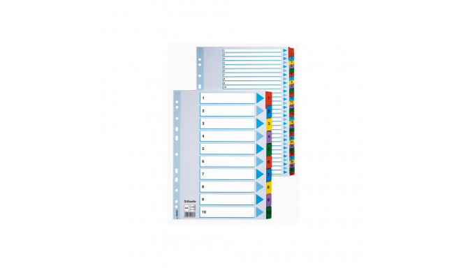 Vahelehed Esselte A4/ 1-12 kartong, värvilised indeksid