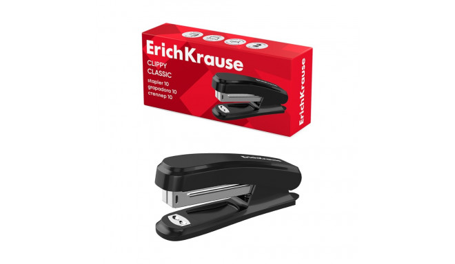 Stapler №10 ErichKrause Clippy Classic, up to 15 sheets, black (box 1 pc)