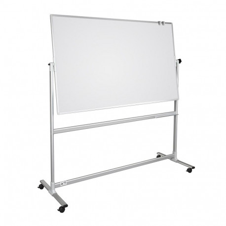 Whiteboard on wheels 2000x1200mm double-sided rotating around