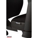 Töötool SUN-FLEX HB 250505 peatoega, regul. käetoed/kangas Onyx Black+must alum. jalarist