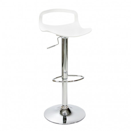 Baaripukk ANDY, 27752,  istme H60-82cm / valge plastik+kroom