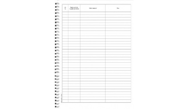 Saabunud dokumentide registreerimise raamat A4 50lehte