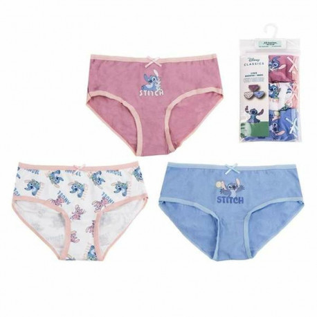 Pakk tüdrukute püksikuid Stitch Mitmevärviline - 6-8 aastat