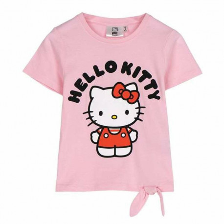 Child's Short Sleeve T-Shirt Hello Kitty Pink Light Pink