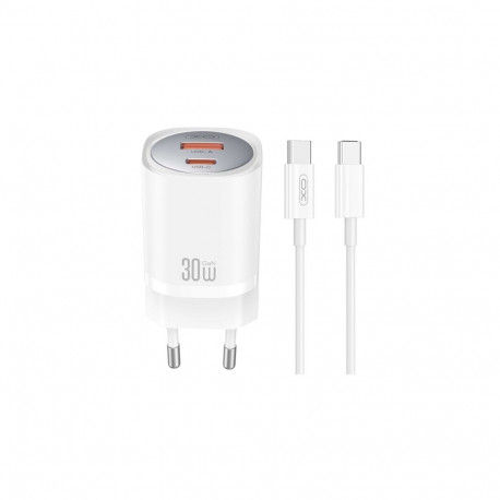 XO CE21 USB Charger Type C/USB + Type C cable 1m