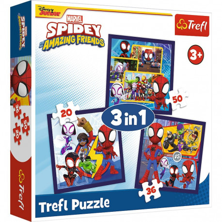 TREFL SPIDEY Puzzle Set 3in1 Spidey and his Amazing Friends