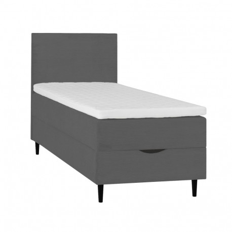 Kontinentaalvoodi LAARA 90x200cm, grafiit, 91x208xH119cm