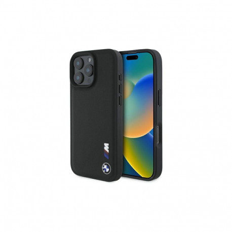 BMW Smooth Rubber Logo iPhone 16 Pro Max Case - Black