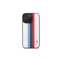 BMW M Performance Tricolor Printed Stripes MagSafeMagSafe iPhone 16 Pro Max Case - White