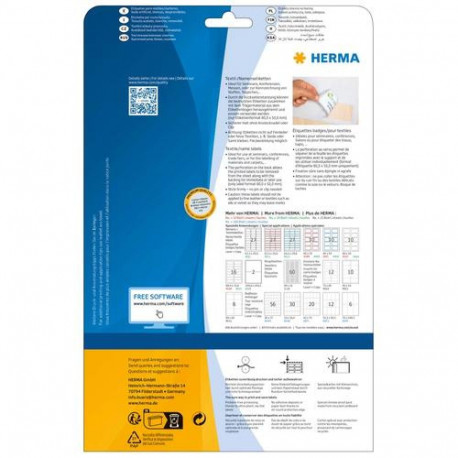 HERMA 4410 self-adhesive label Rounded rectangle Removable Blue, White 200 pc(s)