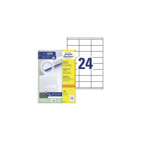 Avery 3422 self-adhesive label Rectangle Permanent White 2400 pc(s)