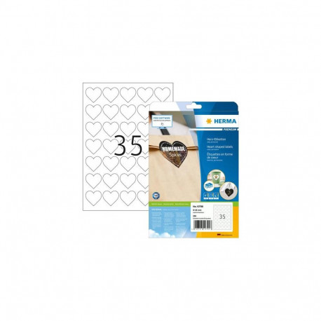 HERMA 10790 self-adhesive label Heart Permanent White 350 pc(s)