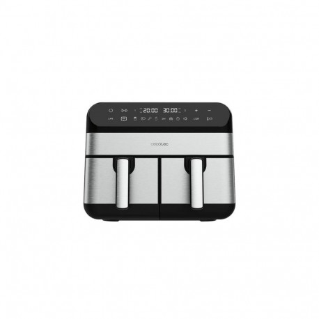 Cecotec Advance 9000 Double 9 L Stand-alone 2800 W Hot air fryer Black, Stainless steel