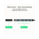 HUB USB-C Basic USB-A do 4x USB-A 3.0