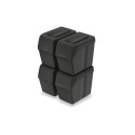 KEDEN SORTIBOX WASTE BIN 20L SET 4 - BLACK RECYCLING