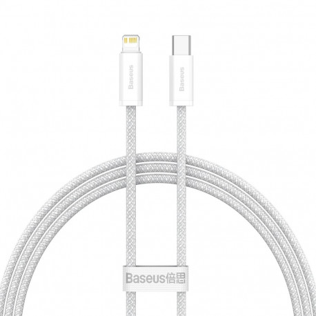Baseus Dynamic USB-C kaabel Lightningile, 23W, 1m (valge)