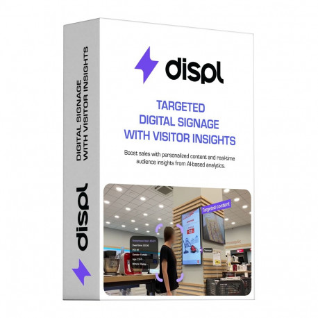Displ, Targeted Digital Signage with Visitors Insights, 1 year license