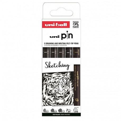 Tindipliiats Uni Pin komplekt Sketching, 5 pliiatsit