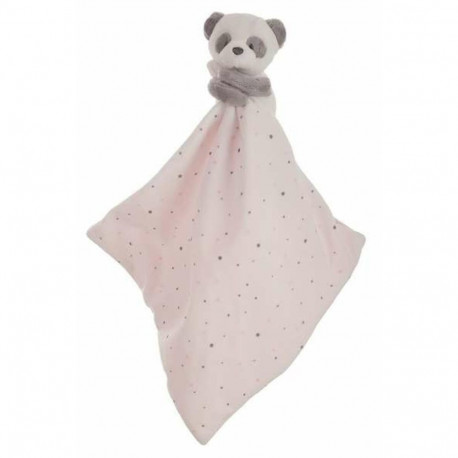 Baby Comforter 25 x 25 cm Panda bear Pink