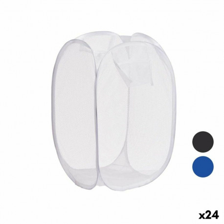 Laundry basket Kipit 1033 1033 Blue White Black Plastic 33 x 33 x 58 cm 58 x 0,5 x 37 cm (24 Units)