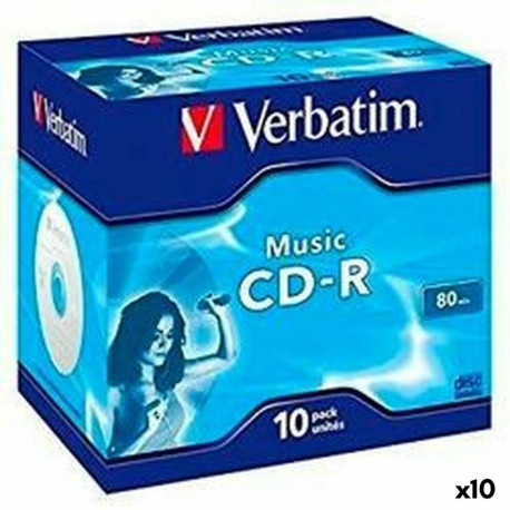 CD-R Verbatim MUSIC 80' 16x 10 Tükid, osad (10 Ühikut)