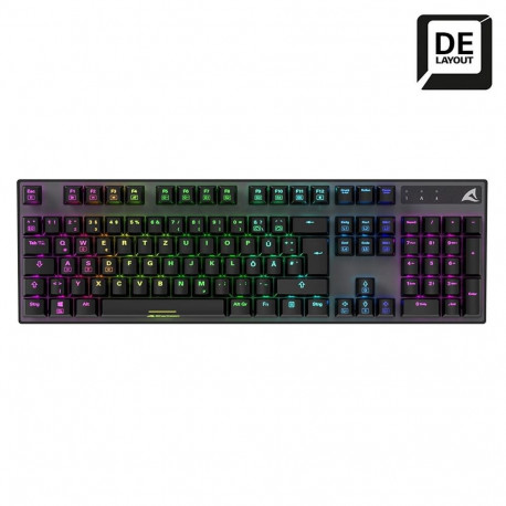Sharkoon SKILLER SGK20 punane mänguklaviatuur USB QWERTZ saksa must