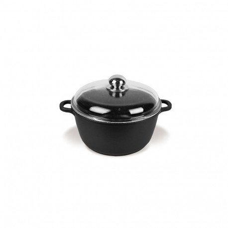 Maestro MR-4624C Pot with lid 24 cm 4 l Black
